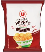 Mängden socker i Snacks poppes saveur tomate ail basilic