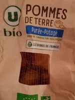 Mängden socker i Pomme de terre Ecrin, de consommation, calibre 40/70mm catégorie 2