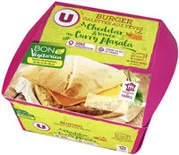 Mängden socker i Burger galette aux fèves cheddar et sauce curry Massala, bon & végetarien