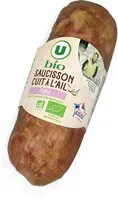 Mängden socker i Saucisson cuit à l'ail fumé supérieur Bio