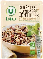 Mängden socker i Céréales quinoa lentilles à l'huile d'olive 2%
