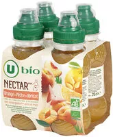 Mängden socker i Nectar orange,pêche,abricot sans sucre ajoutés