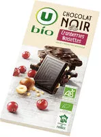 Mängden socker i Chocolat noir cranberries noisettes