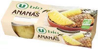 Mängden socker i Morceaux d'ananas au sirop bio