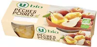 Mängden socker i Pêches poires au sirop bio