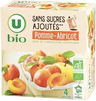 Mängden socker i Purée pomme abricot sans sucres ajoutés