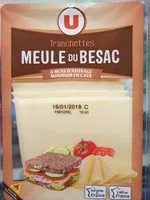 Mängden socker i Fromage au lait pasteurisé meule du Besac 33% de MG