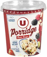 Mängden socker i Porridge aux fruits rouges