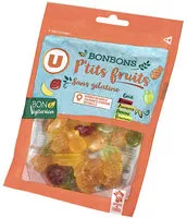 Mängden socker i Ptits fruits sans gélatine bon végetarien