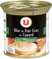 Mängden socker i Bloc de foie gras de canard avec 30% morceaux