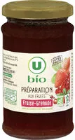 Mängden socker i Préparation aux fruits fraise et grenade