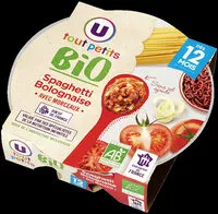 Mängden socker i Assiette spaghetti bolognaise U_TOUT_PETITS Bio