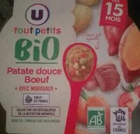 Mängden socker i Assiette de patate douce et boeuf U_TOUT_PETITS Bio