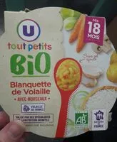 Mängden socker i Assiette de blanquette de volaille U_TOUT_PETITS Bio