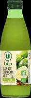 Mängden socker i Jus de citron vert Bio