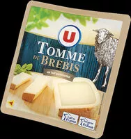 Mängden socker i Tomme de brebis au lait pasteurisé 34%mg