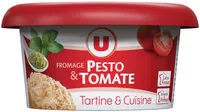 Mängden socker i Fromage au lait pasteurisé à tartiner au pesto et à la tomate 23%mg