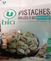 Mängden socker i Pistaches grillées à sec sans sel ajouté