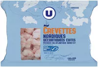Mängden socker i Crevettes nordiques cuites décortiquées