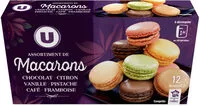 Mängden socker i Assortiment de macarons congelés 6 parfums 12 pièces