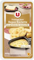 Mängden socker i Fromage pasteurisé repas raclette graines moutarde 28%matière grasse