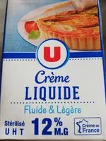 Mängden socker i Crème légère liquide stérilisée UHT 12%mg