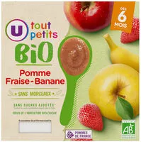 Mängden socker i petit pots dessert pomme fraise banane U_TOUT_PETITS Bio