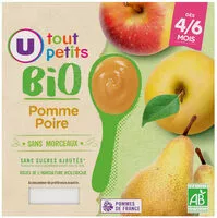 Mängden socker i Pots dessert pomme poire U_TOUT_PETITS Bio
