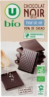 Mängden socker i Chocolat noir fleur de sel 70% cacao