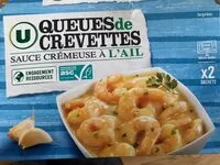 Mängden socker i Queues de crevettes ASC décortiquées deveinées avec sauce crémeuse ailsurgelées