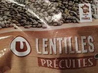 Mängden socker i Lentilles vertes précuites surgelées