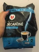 Mängden socker i Café décaféiné torréifié et moulu en dosettes