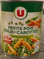 Mängden socker i Petits pois doux très fin et carottes vapeur