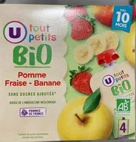 Mängden socker i Gourdes pomme/banane/fraise