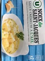 Mängden socker i Noix coquille Saint Jacques sauce crémeuse à l'ail