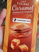 Mängden socker i Chocolat au lait fourré caramel double texture