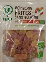 Mängden socker i Bonbons frites sans gélatine