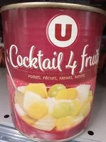 Mängden socker i Cocktail 4 fruits au sirop léger