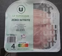 Mängden socker i Jambon cuit qualité supérieur zéro nitrite 4 tranches fines