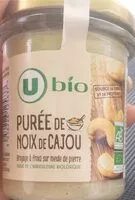 Mängden socker i Purée noix de cajou