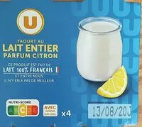 Mängden socker i Yaourt au lait entier citron
