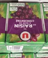 Mängden socker i JUS DE RAISIN