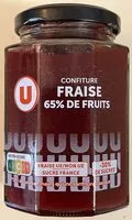 Mängden socker i Confiture Fraise 65% de Fruits
