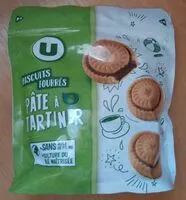 Mängden socker i Biscuits fourrés : pâte à tartiner