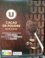 Mängden socker i Cacao poudre non sucré