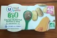 Mängden socker i U tout petits bio courge butternut pomme de terre