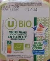 Mängden socker i Œufs frais de poules élevées en pleine air calibre gros