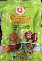 Mängden socker i Assortiment sucettes acidulées