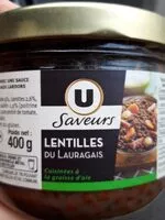 Mängden socker i Lentilles du lauragais