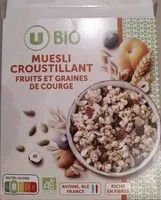 Mängden socker i Muesli croustillant fruits et graines de courge